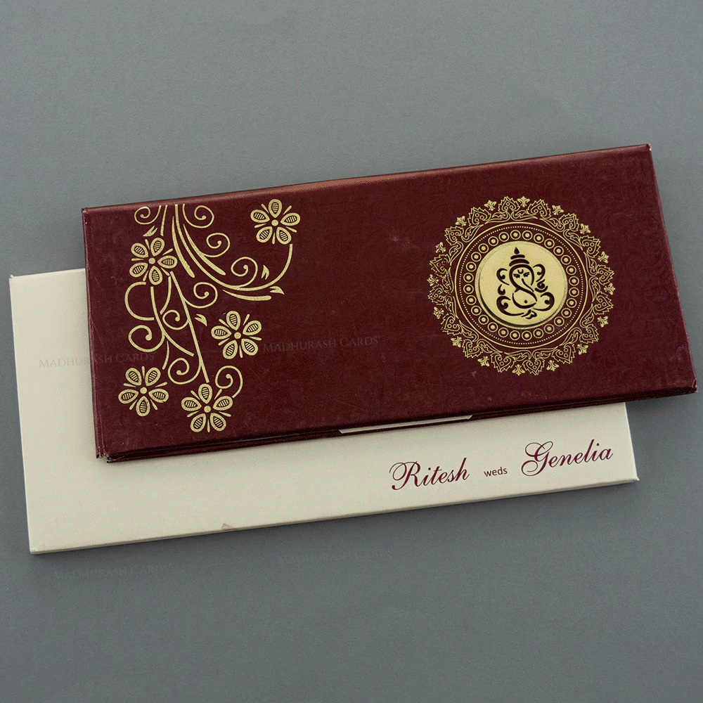 Designer Wedding Card 14108 Card Front