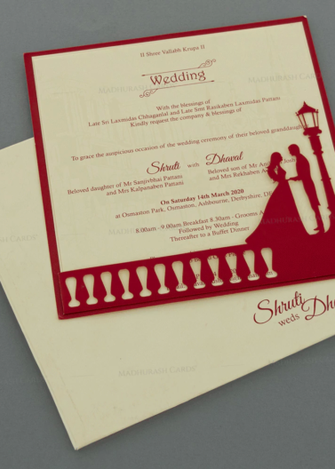 Designer Wedding Card 18043 Card Front
