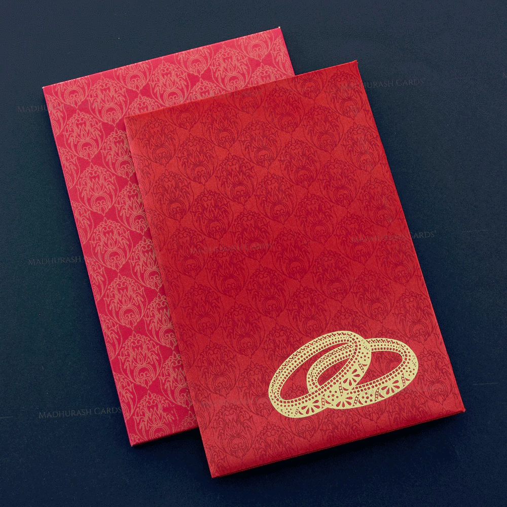 Designer Wedding Card 7014 Card Front