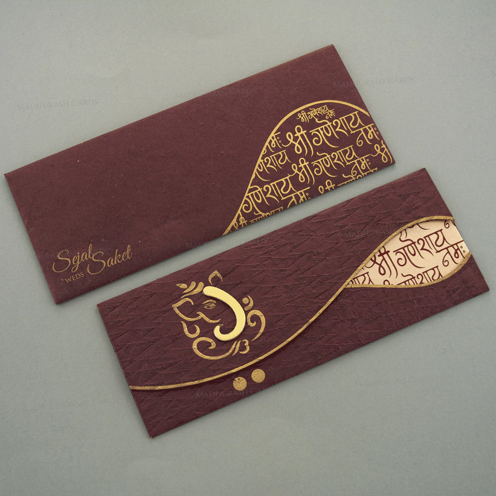 Designer Wedding Card 7126 Card Front