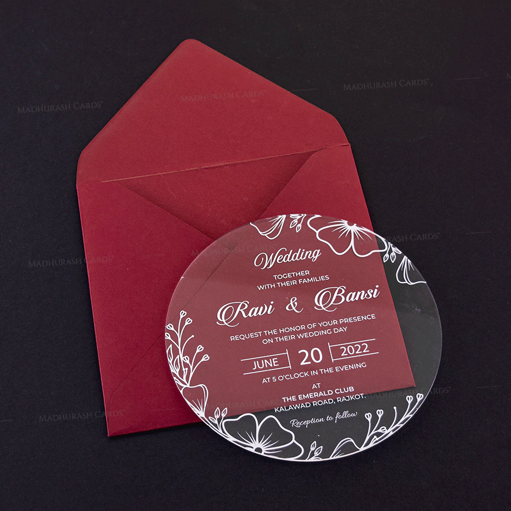 Elegant Acrylic Invitation 9162 Card Set