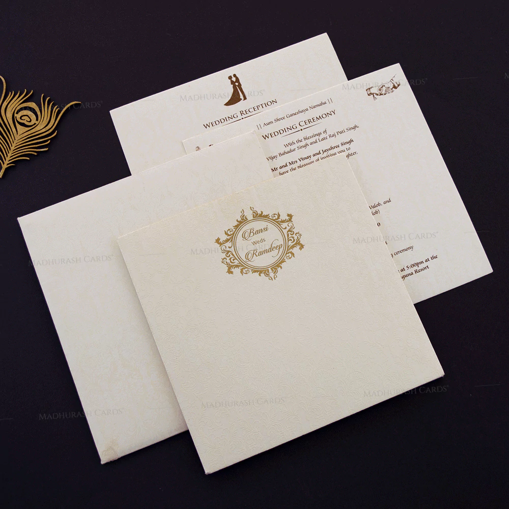 Elegant wedding card 18178 Cardset