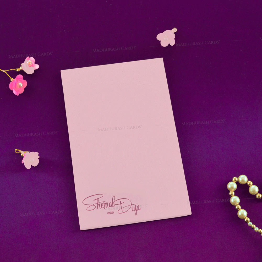 Floral Acrylic Wedding Card 8863 Envelope