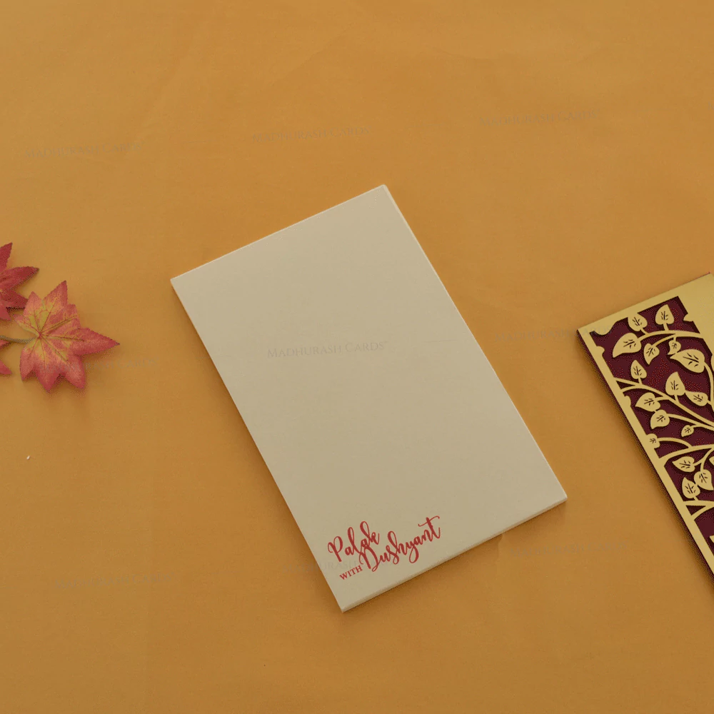 Floral Acrylic Wedding Invitation 8866 Envelope