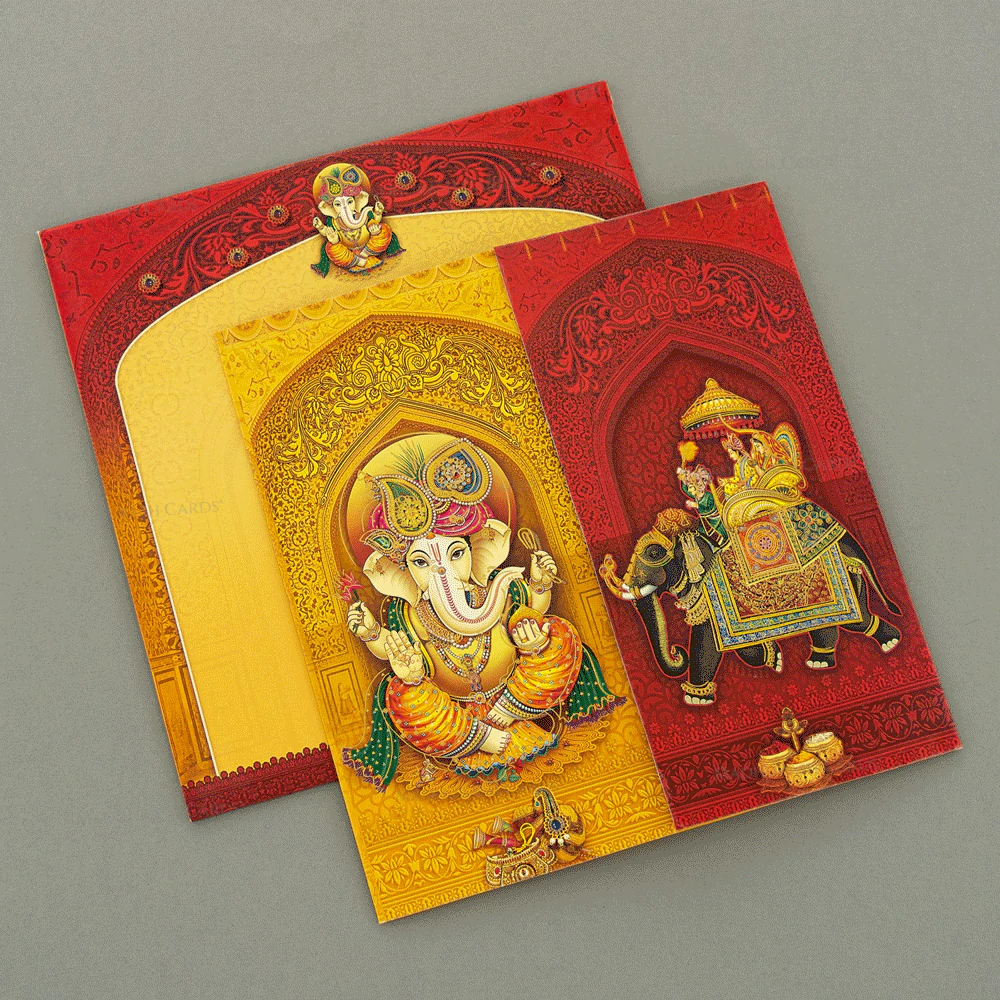 Hindu Wedding Card 18145 Card Front