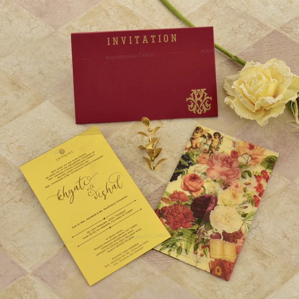 Luxury Acrylic Wedding Invite 9382 Cardset