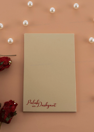 Transparent Red Rose Bouquet Wedding Card 8862 Envelope